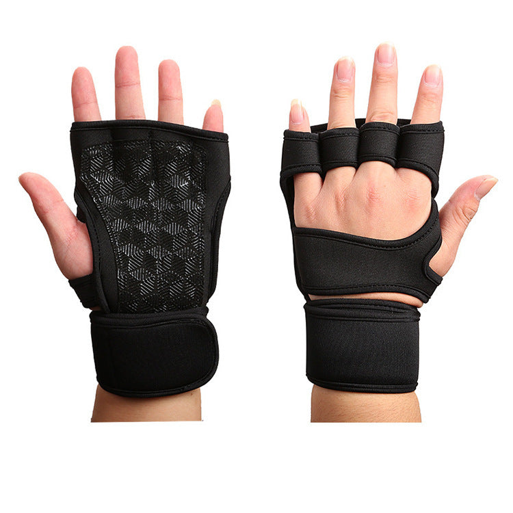 Wrap lifting gloves