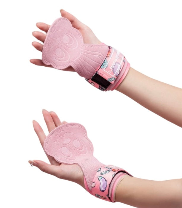 Pink Rabbit Leather Lifting Grippers