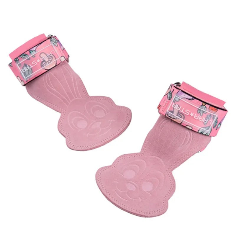 Pink Rabbit Leather Lifting Grippers