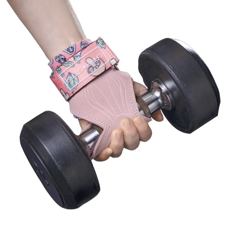 Pink Rabbit Leather Lifting Grippers