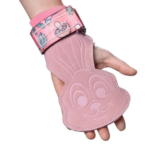 Pink Rabbit Leather Lifting Grippers