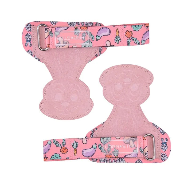 Pink Rabbit Leather Lifting Grippers